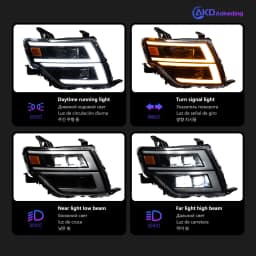 AKD Head Lamp for pajero V97 V93 LED Headlight 2006-2021 Headlights V95 B87 DRL Turn Signal High Beam Angel Eye Projector Lens