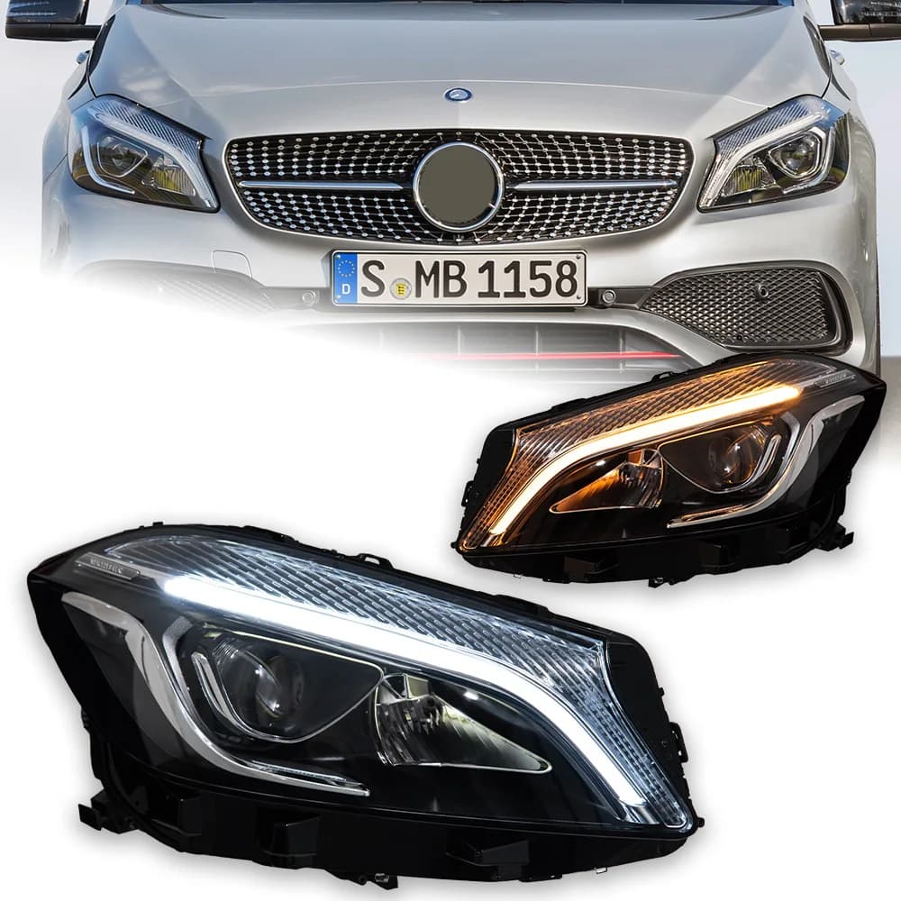 Car Styling Head Lamp for W176 Headlights 2013-2018 A200 LED Headlight A180 DRL Signal led Projector Lens Auto Accessories