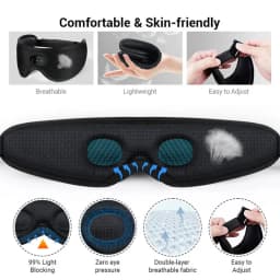 White noise version 3D wireless music sleep headset bluetooth eye mask microphone call manufacturers Dropshipping Christmas Gift