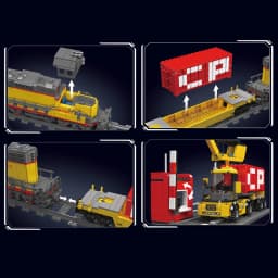 Mould King 12027 Technical Train Building Block Control Control EMD SD40-2 Diesel Locomotive Model Assembly Car Brick Kids Toys