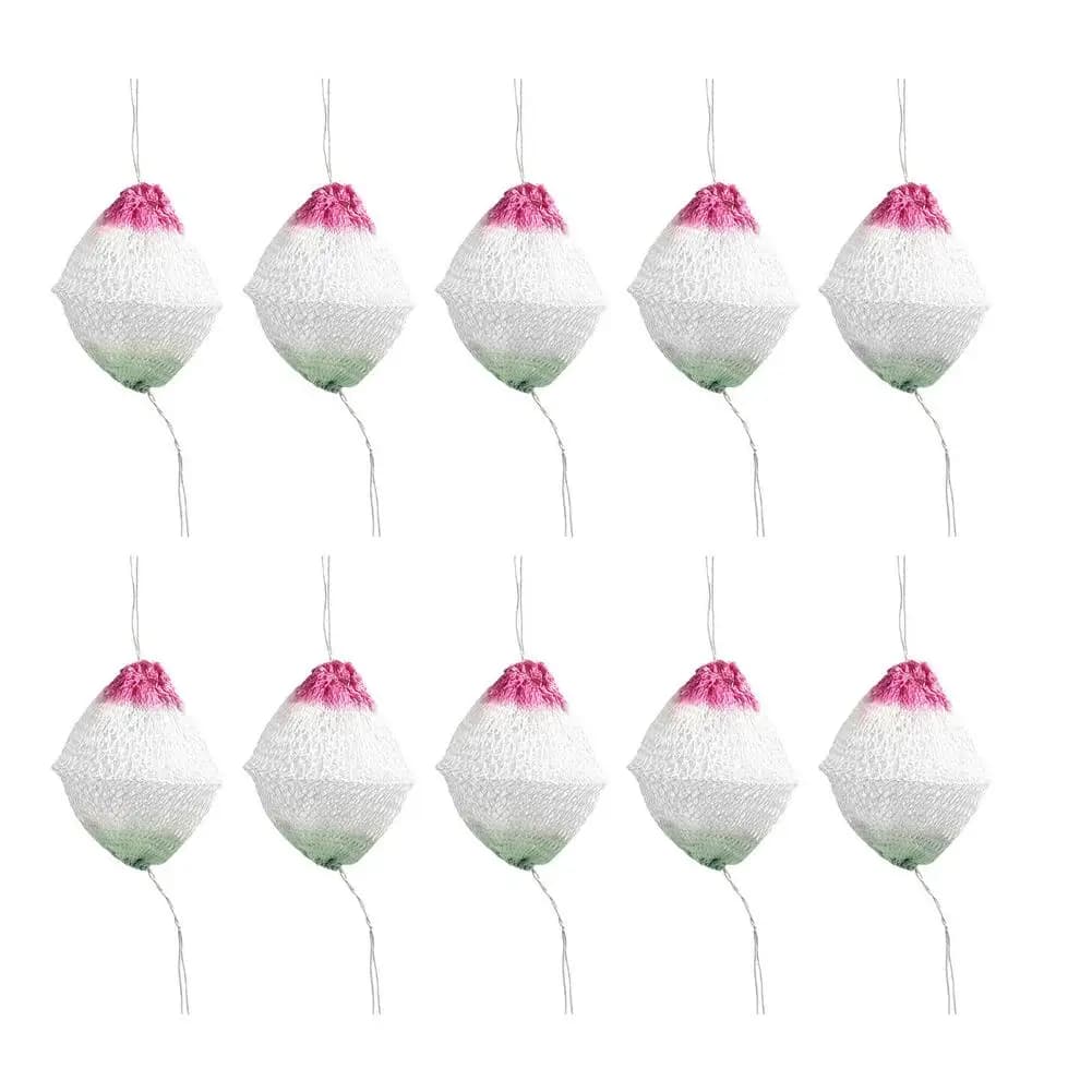 10pcs Portable Double Head Steam Gas Lantern Mantles Light Yarns Kerosene Lamp Cotton Yarn Wick Lantern Lights Mesh Gauze Cover