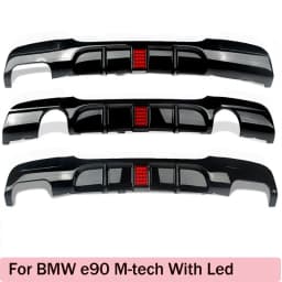 Rear Bumper Spoiler Lip with Led for Bmw 3 Series E90 318i 320i 328i 330i 335i 340i Diffuser with Brake Light 2005-2012