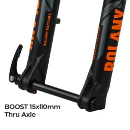 BOLANY MTB Thru Axle Boost Suspension Fork Mountain Bike Air Resilience Rebound Adjustment 110*15MM Travel 175MM For XC DH