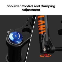 BOLANY MTB Thru Axle Boost Suspension Fork Mountain Bike Air Resilience Rebound Adjustment 110*15MM Travel 175MM For XC DH