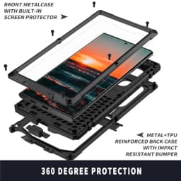 Rugged Armor Full Phone Case for Samsung Galaxy S23 S22 S21 S20 Plus Note 20 Ultra A32 A72 A52 Metal Aluminum Shockproof Cover