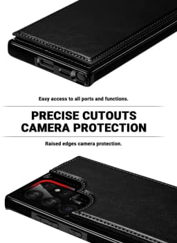for Samsung Galaxy S22 Ultra Cover Wallet Case ID Credit Card Slot Holder Cash Pocket Sleeve PU Leather Magnetic Closure Case