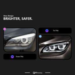 AKD Head Lamp for BMW F02 F01 7 Series LED Headlight 2009-2014 Headlights 735i DRL Turn Signal High Beam Angel Eye Projector