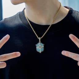 JINAO European and American Style High Quality Ice Cravejado AAA+ Cubic Zircon Necklace&Pendant Jewelry For Gift