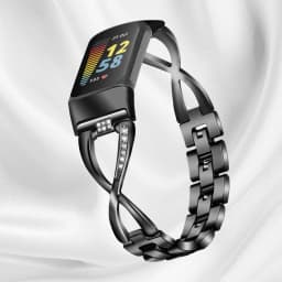 Fashionable Watch band For Fitbit Charge 5 Smart watch For Charge 5 Wrist Bracelet Band Zinc alloy diamond strap Correa Metal