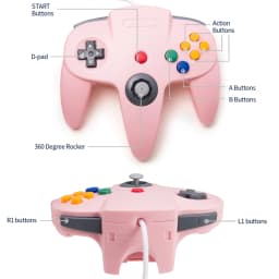 Classic N64 Controller Retro Wired Gamepad Joystick, Replacement for N64 Console Video Game System Play Games with Girlfriend