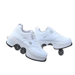 Deformation Roller Shoes Double-Row Deformed Roller Skates 4 Wheels Roller Skates Parkour Shoes Sneakers With Wheels For Child