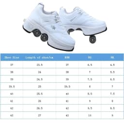 Deformation Roller Shoes Double-Row Deformed Roller Skates 4 Wheels Roller Skates Parkour Shoes Sneakers With Wheels For Child