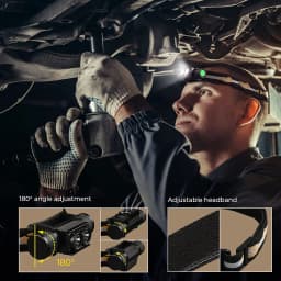 H25L USB Rechargeable Headlamp 18650 Head Light Dual 1200LM 90CRI 5000K EDC Flashlight