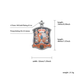 JINAO European and American Style High Quality Ice Cravejado AAA+ Cubic Zircon Necklace&Pendant Jewelry For Gift