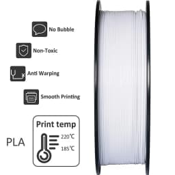 GEEETECH Strong PETG 3D Filament 1.75mm 1kg – High Toughness Low Warping Clog-Free ±0.03mm Vacuum Sealed Spool for Creality Bamb