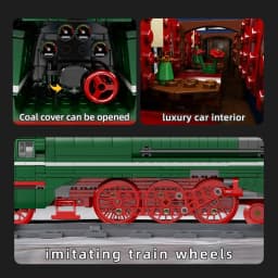 MOULD KING 12007 Remote Control Train The Motorized BR18 201 German Express Train Model Bricks Building Blocks Kid Birthday Gift