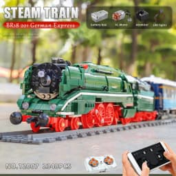 MOULD KING 12007 Remote Control Train The Motorized BR18 201 German Express Train Model Bricks Building Blocks Kid Birthday Gift