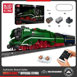MOULD KING 12007 Remote Control Train The Motorized BR18 201 German Express Train Model Bricks Building Blocks Kid Birthday Gift