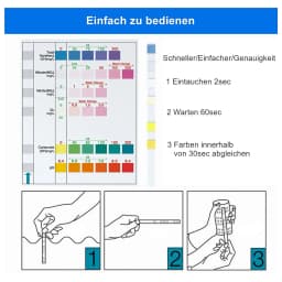 100pcs 6-in-1 Water Quality Test Strips Kit PH Nitrate Nitrite Chlorine General Hardness For Pool Pond Aquarium Tap Fish Tank