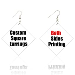SOMESOOR Leopard Fur Seamless Print Wooden Drop Earrings Black Zebra Cheetah Animal Skin Designs Women Square Dangle Jewelry
