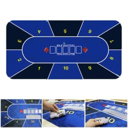 1.2m Deluxe Suede Rubber Texas Holdem Pokers Tablecloth With Flower Pattern Casino Poker Set Board Game Mat Poker Accessory
