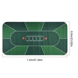 1.2m Deluxe Suede Rubber Texas Holdem Pokers Tablecloth With Flower Pattern Casino Poker Set Board Game Mat Poker Accessory