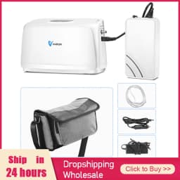 VARON Portable 3L/min Oxygen Concentrator Machine Home and Car Use 32.5%±2.5 Oxygen Machine Pulse Oxygen Supply With Battery