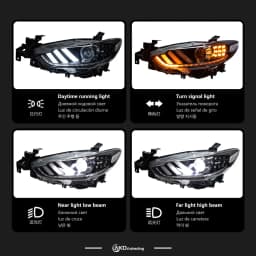 AKD Head Lamp for Mazda 6 Atenza LED Headlight 2013-2016 Headlights Mazda6 DRL Turn Signal High Beam Angel Eye Projector