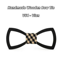 SOMESOOR Black Floral Wood Bow Ties Fashion Butterflies Shirt Bowknots Wedding Suit Accessories Party Krawatte For Men Gifts