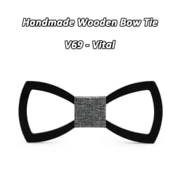 SOMESOOR Black Floral Wood Bow Ties Fashion Butterflies Shirt Bowknots Wedding Suit Accessories Party Krawatte For Men Gifts