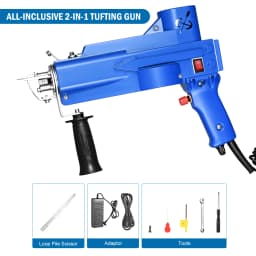 Electric Carpet Tufting Gun, 2 in 1, Both Cut Pile and Loop Pile, Hand Gun, Carpet Weaving, Flocking Machines, DIY Textile Gun