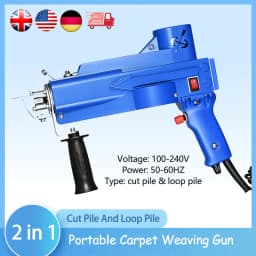 Electric Carpet Tufting Gun, 2 in 1, Both Cut Pile and Loop Pile, Hand Gun, Carpet Weaving, Flocking Machines, DIY Textile Gun