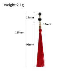 Anime Virtual YouTuber Vox Akuma Red Tassel Earrings Nijisanji EN Luxiem Cosplay Drop Earrings for Women Men Jewelry