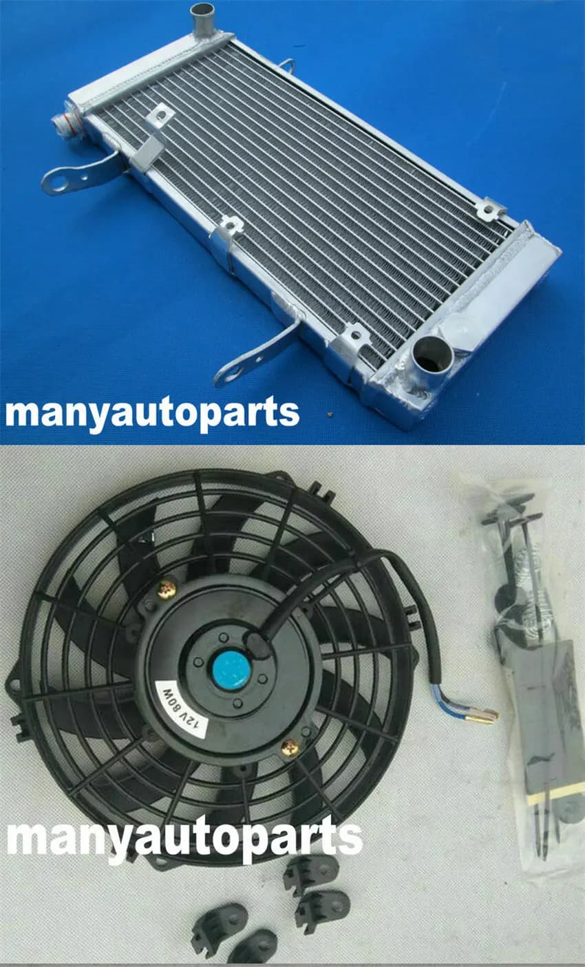 Aluminum Radiator+FAN For SUZUKI SV1000 SV1000S WVBX 2003-2008 2004 2005 2006 2007