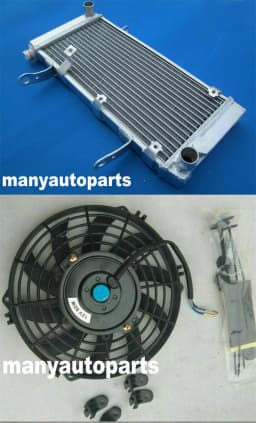 Aluminum Radiator+FAN For SUZUKI SV1000 SV1000S WVBX 2003-2008 2004 2005 2006 2007