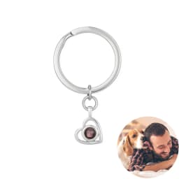 Dascust Custom Picture Projection Keychain Fashion Personality Pet Photo Projection Key Chain Customized Women Fathers Day Gifts