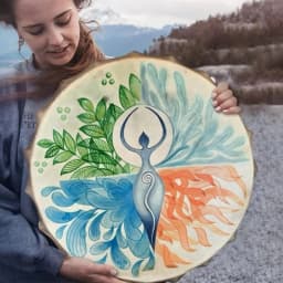 Shaman Drum Handmade Shamanic Drum Music Spiritual Bass Drum For Spiritual Music Sound Healing Adult Drum Reflection And