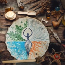 Shaman Drum Handmade Shamanic Drum Music Spiritual Bass Drum For Spiritual Music Sound Healing Adult Drum Reflection And