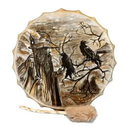 Shaman Drum Handmade Shamanic Drum Music Spiritual Bass Drum For Spiritual Music Sound Healing Adult Drum Reflection And