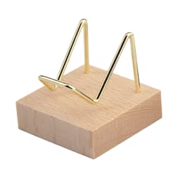 Stone Crystal Cluster Stand With Metal Arm And Wooden Base Mineral Specimen Display Holder Home Decoration Accessories