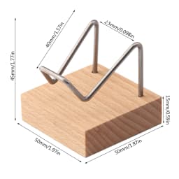 Stone Crystal Cluster Stand With Metal Arm And Wooden Base Mineral Specimen Display Holder Home Decoration Accessories