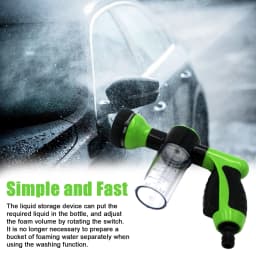 Portable Auto Foam Lance Water Hose Nozzle Sprayer High Pressure Nozzle Jet Car Washer Sprayer Cleaning Tool Soap Dispenser