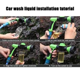 Portable Auto Foam Lance Water Hose Nozzle Sprayer High Pressure Nozzle Jet Car Washer Sprayer Cleaning Tool Soap Dispenser