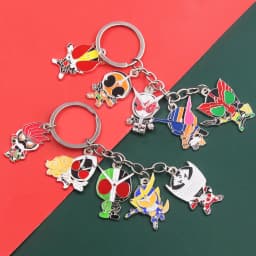 Anime Masked Kamen Rider Keychains Cartoon Cute Figure Metal Pendant Key Chain For Men Women Christmas Gift Cosplay Jewelry