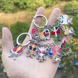 Anime Masked Kamen Rider Keychains Cartoon Cute Figure Metal Pendant Key Chain For Men Women Christmas Gift Cosplay Jewelry