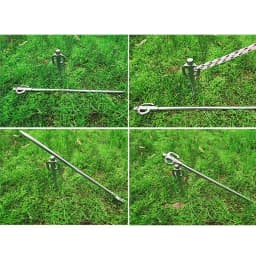 Dog Stake Dog Tie Out Stake 360 Swivel 360 Swivel Dog Tie Out Stake Dog Anchor Max Weight 66LB Tent Stake For Camping Yard &