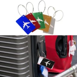 Travel Luggage Tags Metal Suitcases Tags Baggage Name Tags Suitcase Address Label Holder Metal Luggage Tag Travel Accessories