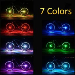 LED Rechargeable Bike Wheel Hub Lights Waterproof USB RGB Colorful Bicycle Spoke Lights For Safety Warning And Decoration