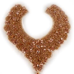La Belleza beauty hand sewon neck bodice applique,gold silver crystal rhinestone applique Patch for dress accessories
