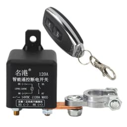 Car 12/24V Remote Battery Switch Relay Auto Power Protector Integrated Wireless Remote Control Disconnect Cut Off Isolator